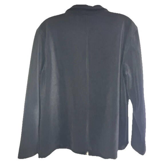 chicos design jacket size 2 Black Zip Up Minimalist Warm Rayon - Picture 3 of 4